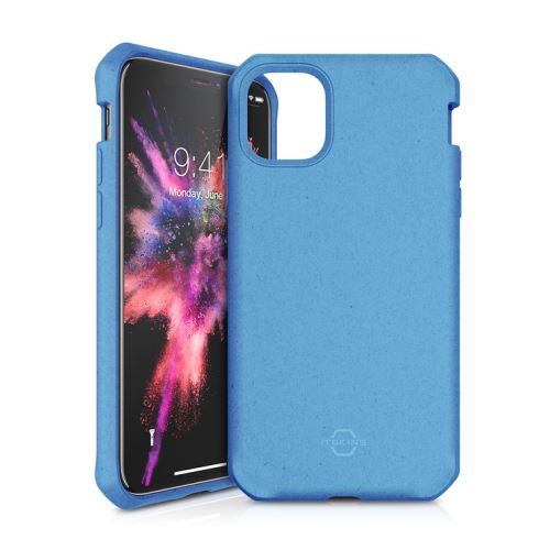 Coque écoresponsable Itskins FeroniaBio Bleu pour iPhone 11 Pro