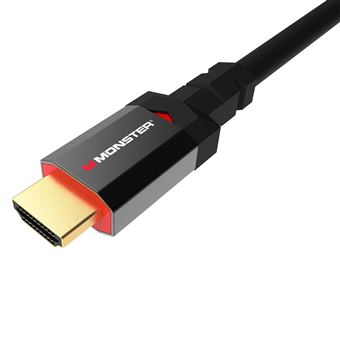 Câble HDMI 2.1 Gaming Monster Cable 8K UHD Dolby Vision 1,80 m Noir et Gris - 1