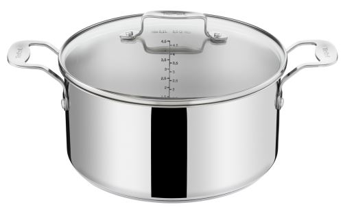 Faitout Tefal Pro Inox 24 cm Induction H8614614 Argent
