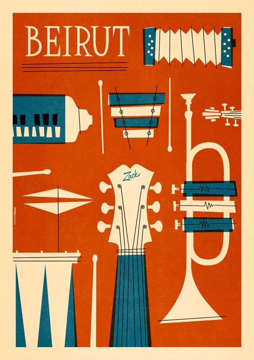 Affiche Sergeant Paper Beirut 50x70 cm Edition limitée signée