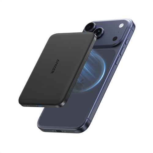 Batterie externe sans fil magnétique Anker MagGo Qi2 5000 mAh 20 W USB Type C Noir