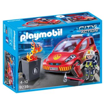 Playmobil City Action 9235 Pompier avec véhicule d'intervention - Playmobil  - Achat & prix