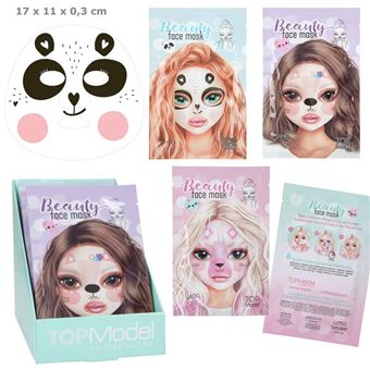 Dessin et coloriage enfant Top Model Masque Visage Beauty Tissu