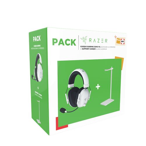 Pack FNAC RAZER BlackShark V2 HyperSpeed Casque de Jeu sans Fil E Sports RZ04 04960200 R3M1 + Support casque en aluminium - vue 2