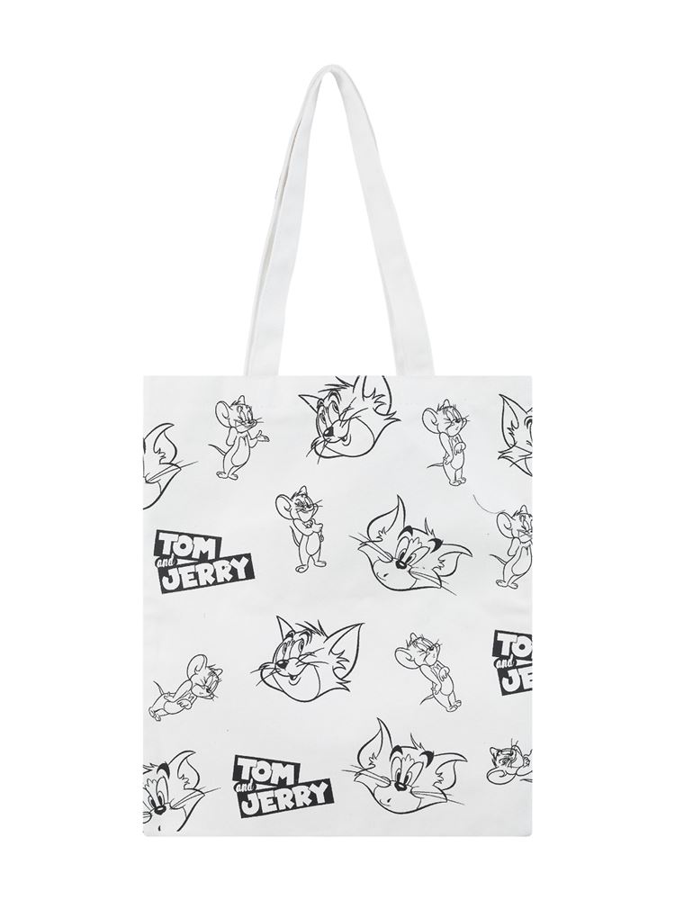 Tote bag Miniso Tom et Jerry Blanc Sac porté épaule
