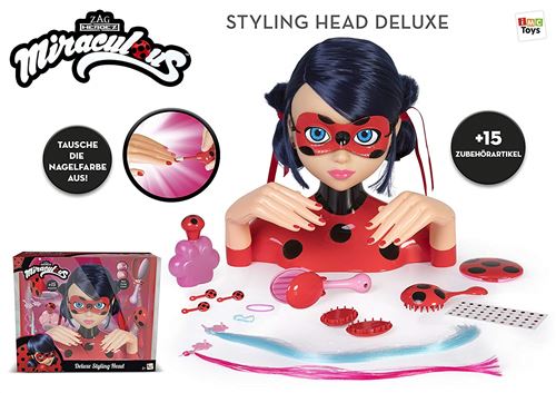 Playset IMC Toys Tête à coiffer de luxe Miraculous Ladybug