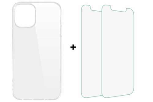 Bundle Onearz étui transparent iPhone 12/12 Pro + 2 verres trempés type 9H