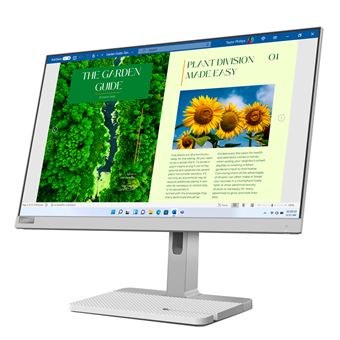 Ecran PC Gaming Lenovo L24m-40 23,8'' Full HD Blanc et Gris