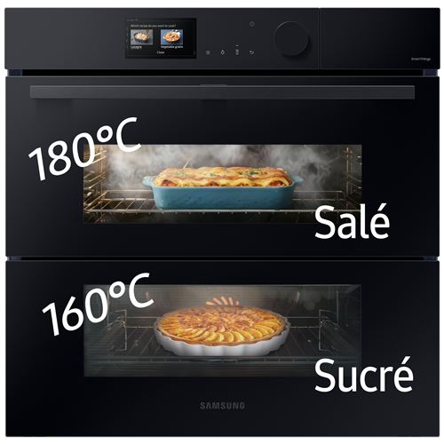 Four encastrable Samsung Série 6 Bespoke AI™ Dual Cook Flex™ NV7B6799AAK 3950 W Noir Verre