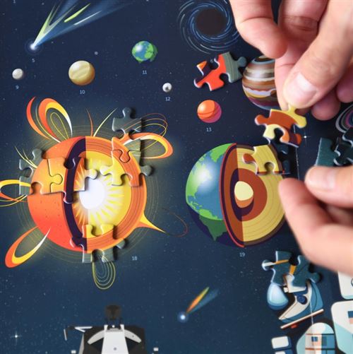 Puzzle éducatif Poppik Astronomie avec Poster 500 pièces - Puzzle