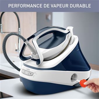 Centrale vapeur Calor Pro Express Ultimate II GV9712C0 reconditionnée Bleu métal Blanc