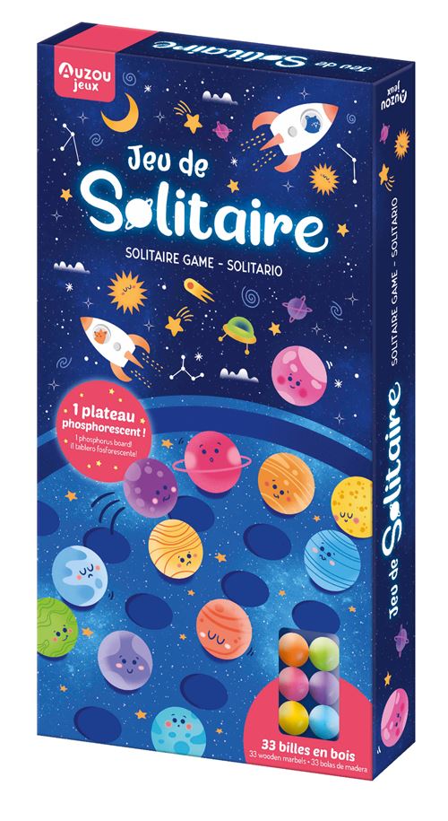 Boite de Jeu classique Auzou Jeu de Solitaire