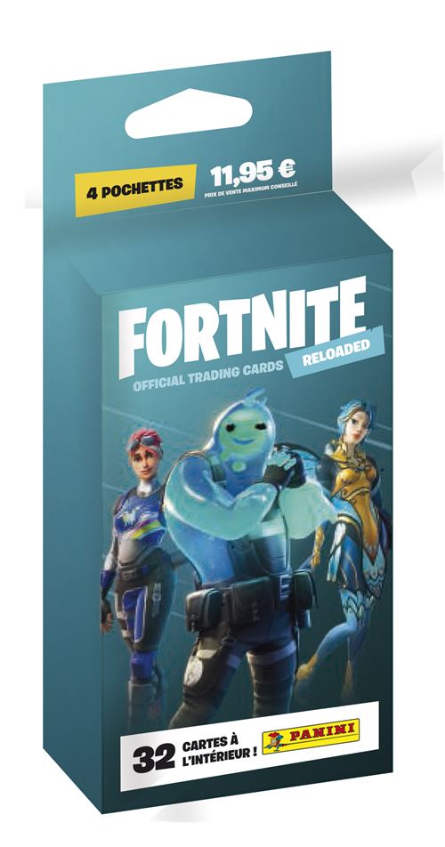 Blister de 4 pochettes Panini Fortnite Trading Cards International