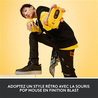 Souris sans fil Logitech POP Blast Jaune