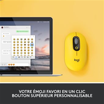 Souris sans fil Logitech POP Blast Jaune