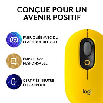 Souris sans fil Logitech POP Blast Jaune