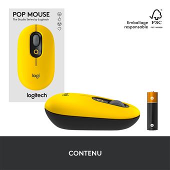 Souris sans fil Logitech POP Mouse avec la fonction bouton Émoji