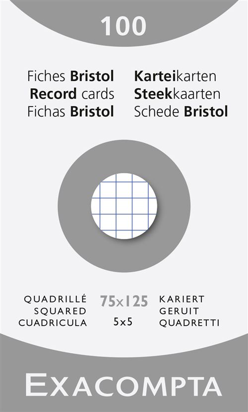 Etui 100 Bristol 75X125 Q5