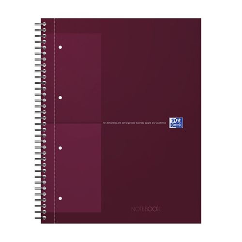 Cahier grand format Oxford International Reliure intégrale Petits Carreaux 5 mm 160 pages Modèle aléatoire