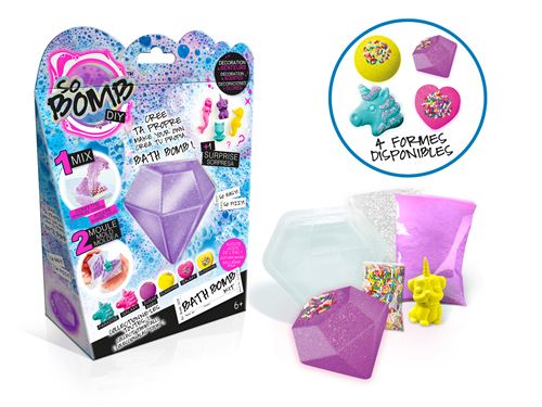 Kit créatif So Bomb DIY Bath Bomb Licorne Cour Diamant Modèle aléatoire