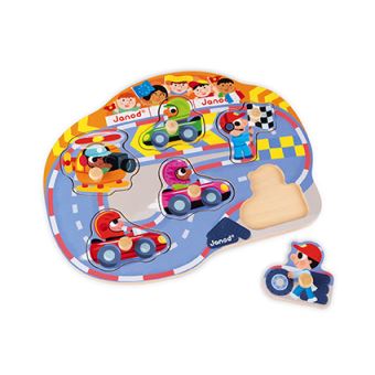 Puzzle Janod Happy Racing 6 pièces