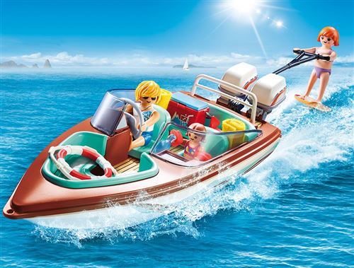 Accessoire Playmobil Jet Ski Et Bateau - Thème Mer Et Océan - Occasion En Bon état - Idéal Pour Compléter Ton Univers Playmobil