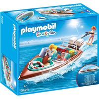 Playmobil Family Fun 9428 Vacanciers avec vedette et moteur submersible