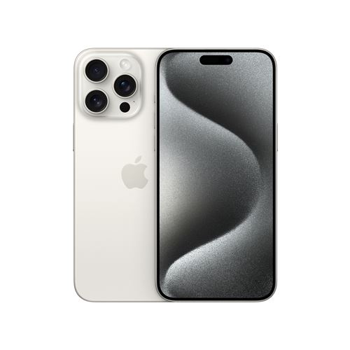 iPhone 15 Pro Max (5G) 512 Go, Titane blanc, Débloqué - Neuf