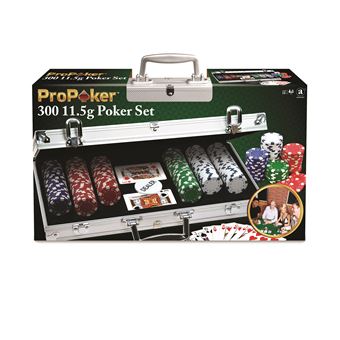 Coffret Poker Royal Flush - 300 Jetons, 5 Dés, 2 Jeux Cartes, étui Aluminium, Dimensions 40x21x7 Cm