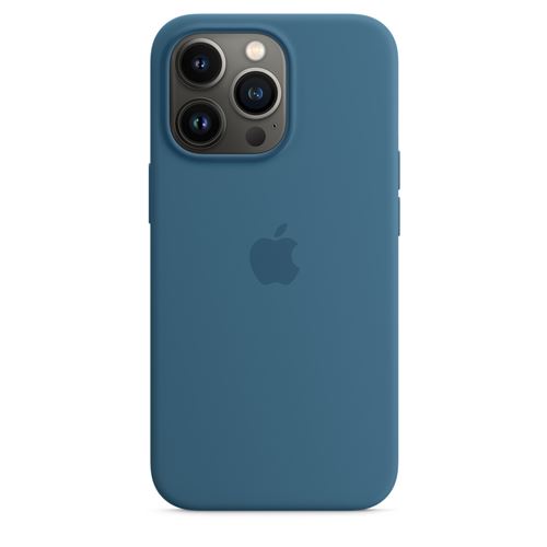 Coque en silicone Apple avec MagSafe pour iPhone 13 Pro Max Bleu clair