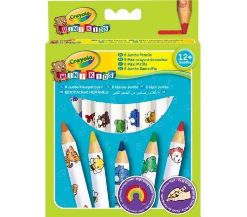 Set de 8 Maxi Crayons de couleur Crayola Mini Kids