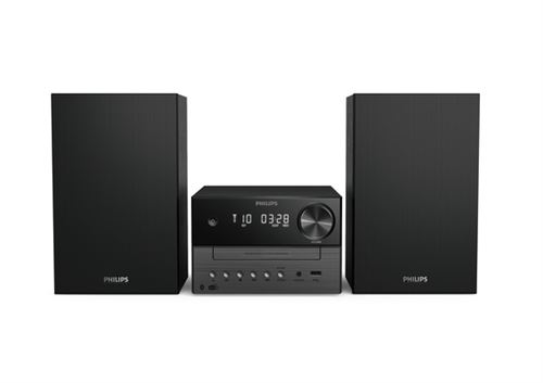 Microchaîne Avec Enceintes Bibliothèque Bass Reflex Philips Série 3000 Tam3505M2 Bluetooth Dab+/Fm 20 W Noir