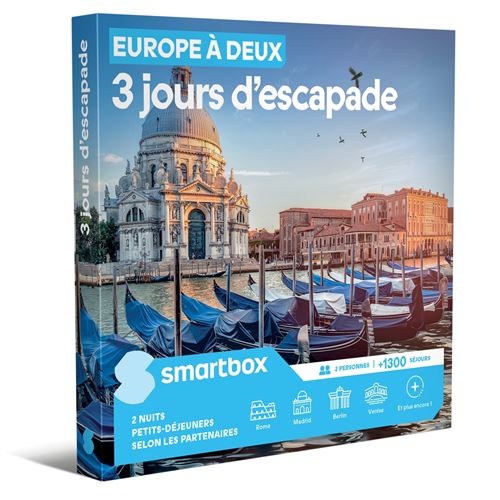 Coffret cadeau SmartBox Europe à deux 3 jours d escapade