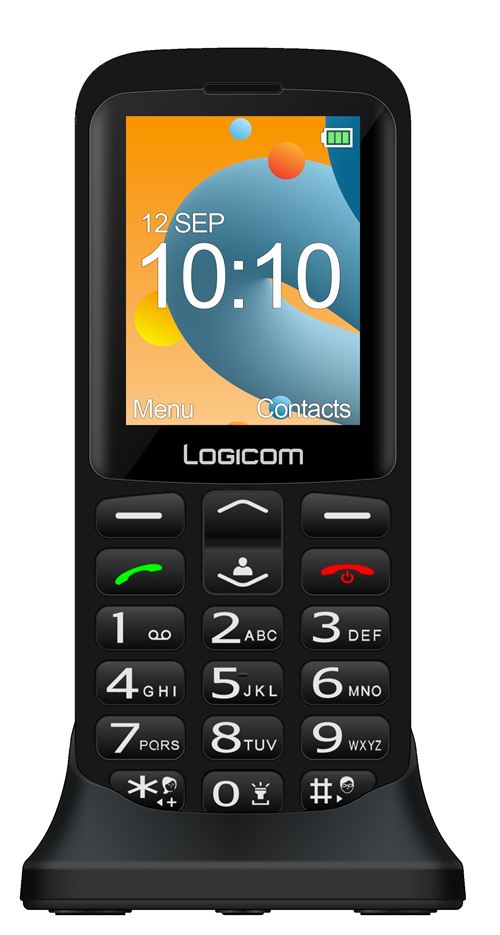 Téléphone portable basique Logicom Le Posh XL 2.4 SIM standard 32 Mo Noir