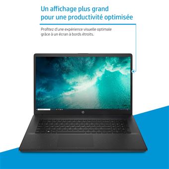 PC Portable HP 17-cn0544nf 17,3" Intel Celeron 4 Go RAM 256 Go SSD Noir jais