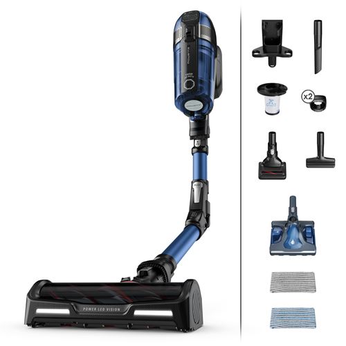 Rowenta RH98C0 Aspirapolvere a bastone 2 in 1 Batteria Secco e bagnato Senza sacchetto 0,9 L 320 W Blu, Grigio