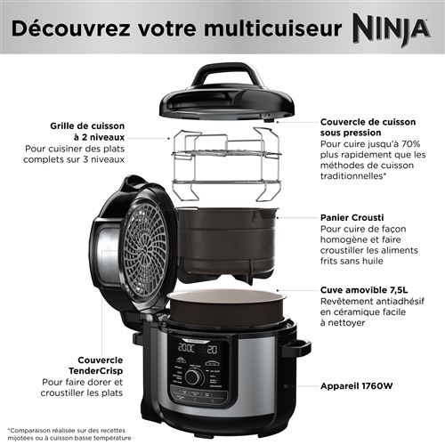 NINJA Foodi MAX OP500EU - Multicuiseur 9-en-1 - 7,5 L - 1760W