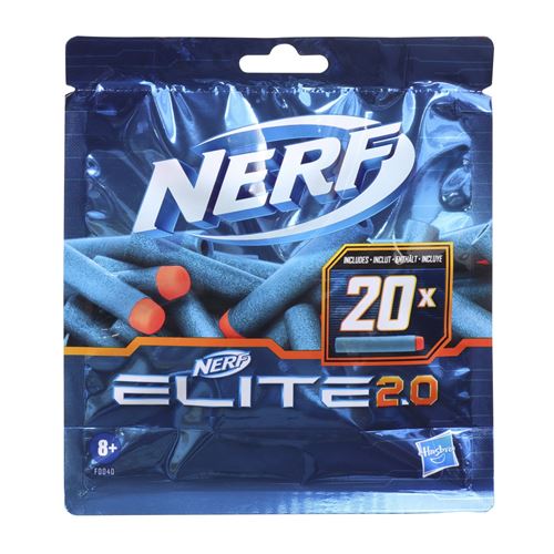 Nerf Elite 2.0 20 Dart Refill Pack Includes 20 Official Nerf Elite 2.0 Darts Compatible with All Nerf Elite Blasters - vue 1