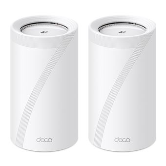 Pack 2 systèmes WiFi 7 Mesh tri-bande 19 Gigabit TP-LINK Deco BE85 Blanc et gris