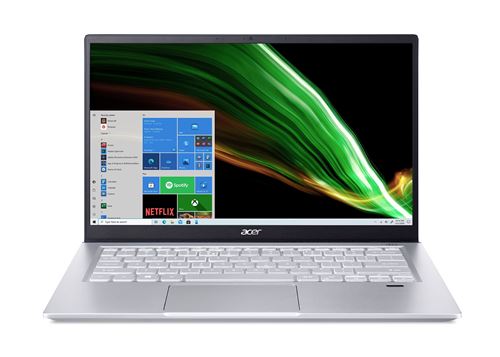 Acer Swift X SFX14-41G - AMD Ryzen 7 5800U / 1.9 GHz - Win 11 Home - GF RTX 3050 - 16 GB RAM - 512 GB SSD - 14 IPS 1920 x 1080 (Full HD) - Wi-Fi 6 - stoomblauw - tsb Frans