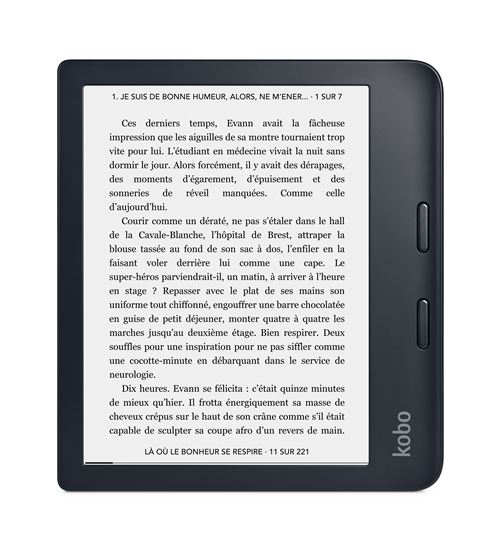 Liseuse numérique Kobo by Fnac Libra 2 Écran 7"" 32 Go Noir État correct - Kobo reconditionné disponible sur Fnac