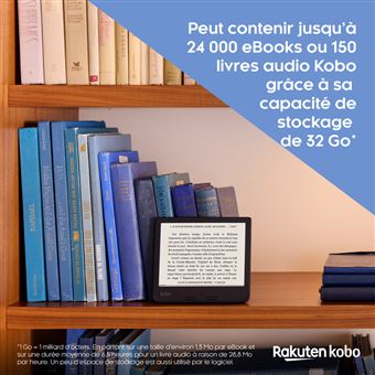 Liseuse eBook Kobo by Fnac Libra H2O Blanche Reconditionnée - Kobo by Fnac Libra  H2O Blanche Reconditionnée