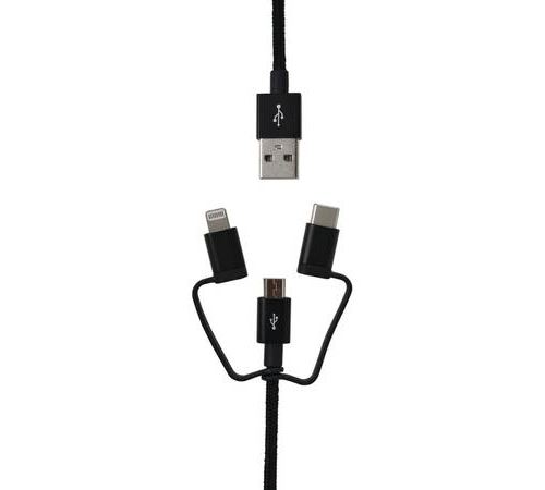 TEMIUM CABLE 3 IN 1 MICRO-USB/USB-C/LIGHTNING