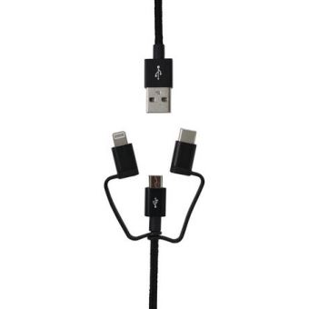 TEMIUM CABLE 3 IN 1 MICRO-USB/USB-C/LIGHTNING