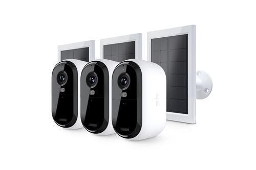 Caméra de surveillance 3 caméras Essential 2K+3 Panneaux sol.