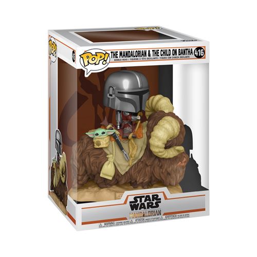 Funko Figurine Pop Deluxe The Mandalorian Mando On Bantha With Child