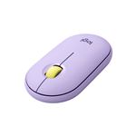 Logitech Pebble M350 Souris sans fil avec Bluetooth ou Recepteur 2.4 GHz, Silencieuse - Lavender Lemonade