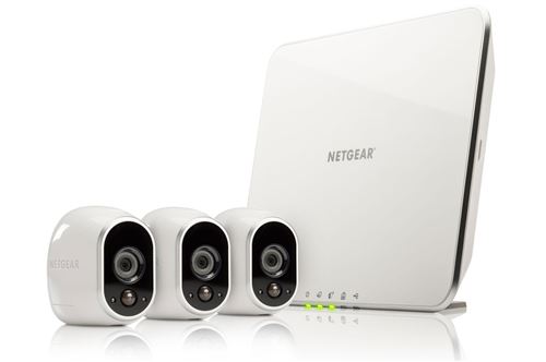 VMS3330 | Kit de surveillance sans fil Arlo | Station + 3 Caméras IP d'extérieure et intérieur sans fil | Vision panoramique et nocturne