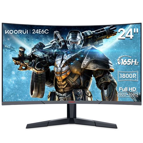 Ecran PC Gaming Koorui 24E6C 24 Incurvé 165 Hz Full HD Gris