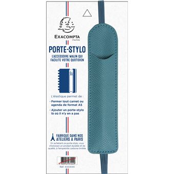 Porte-stylo avec elastique Kaa 3.5x15.5 cm. Matiere synthetique au toucher doux, tendance exotique avec ce fin grain. Il permet de fermer tout carnet ou agenda de format A5 ou + grand et d''ajouter un stylo la ou il n''y en a pas.